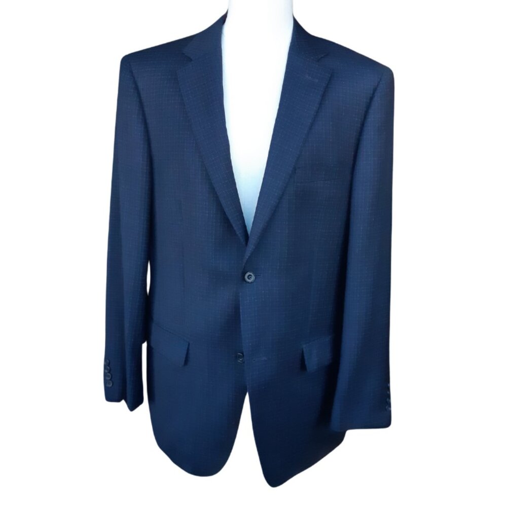 Daniel Hechter Paris 42L Indigo Blue Men's Sport Coat Jacket Blazer